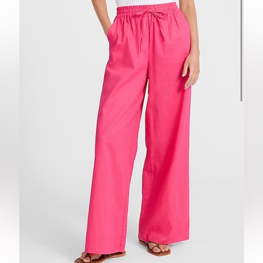 Women's Pink Wide-Leg Pants